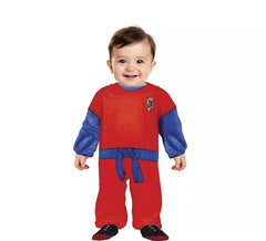 Fato de guerreiro espacial vermelho para bebé