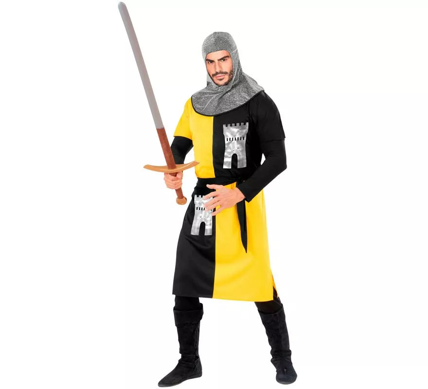 Disfraz de Guerrero Medieval Amarillo para hombre