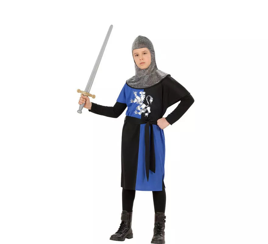 Translation missing: pt-PT.Disfraz de Guerrero Medieval Azul para niño