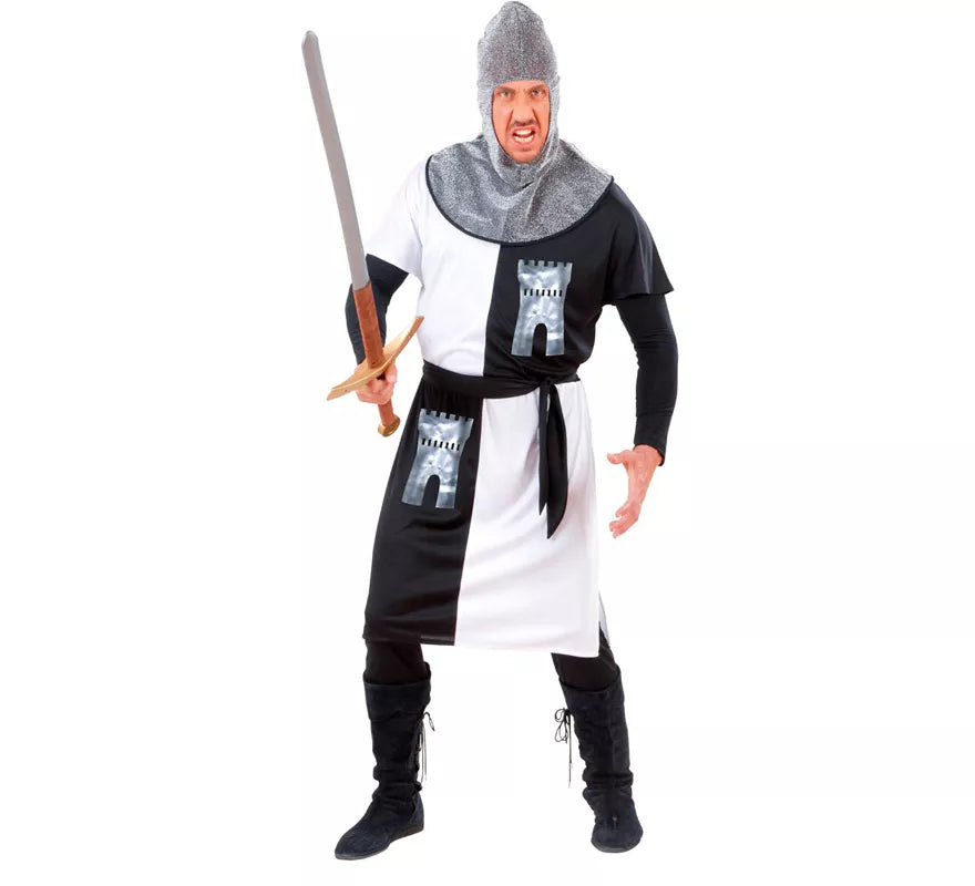 Translation missing: pt-PT.Disfraz de Guerrero Medieval Blanco para hombre