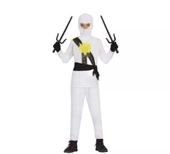 Fato de guerreiro ninja branco para criança