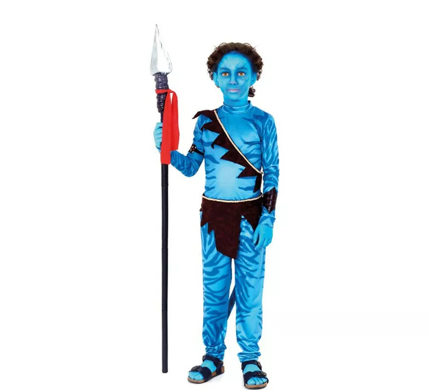 Translation missing: pt-PT.Disfraz de Guerrero Tribal azul para niño