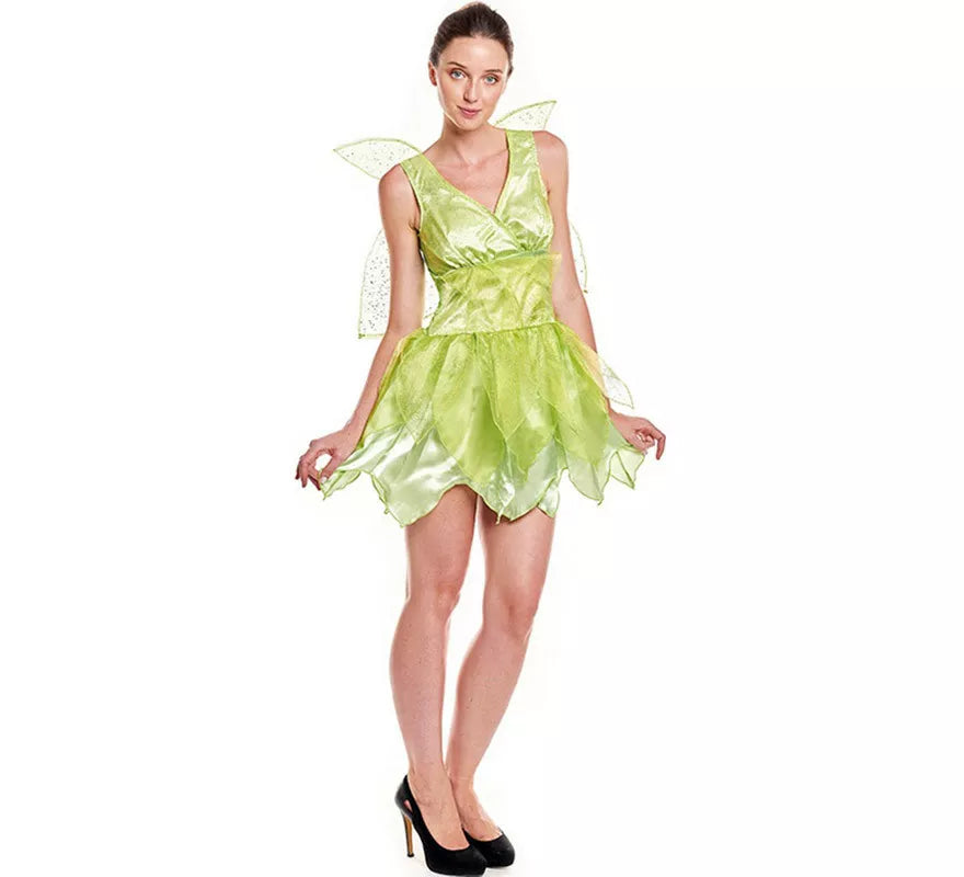 Translation missing: pt-PT.Disfraz de Hada Floral Verde para mujer