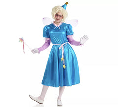 Fato de fada madrinha glamourosa azul para homem