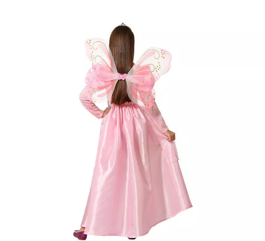 Translation missing: pt-PT.Disfraz de Hada Madrina Rosa con Varita para niña