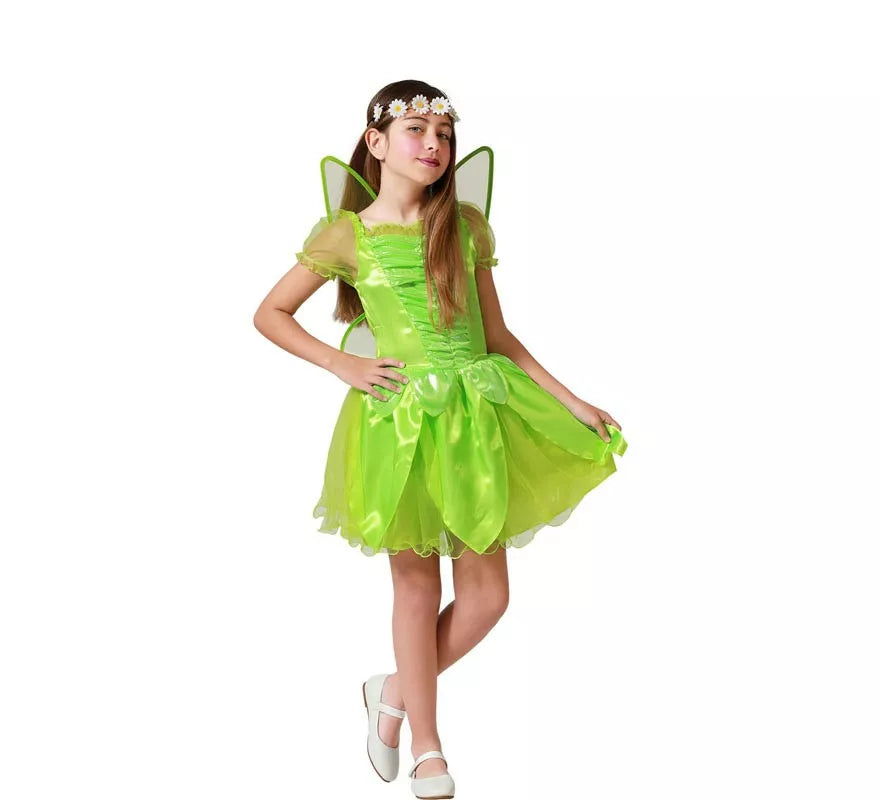 Translation missing: pt-PT.Disfraz de Hada verde con alas para niña