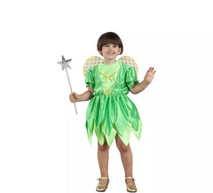 Fato de fada verde para bebé e menina
