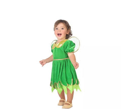 Fato de fada verde para menina e bebê