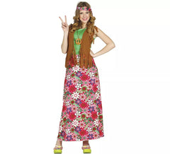 Fato de hippie feliz para mulher