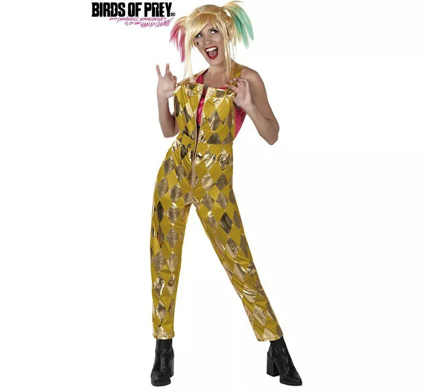 Translation missing: pt-PT.Disfraz de Harley Quinn Dorado Aves de Presa para mujer