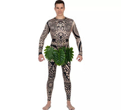 Fato de havaiano tatuado ilha de Maui para homem