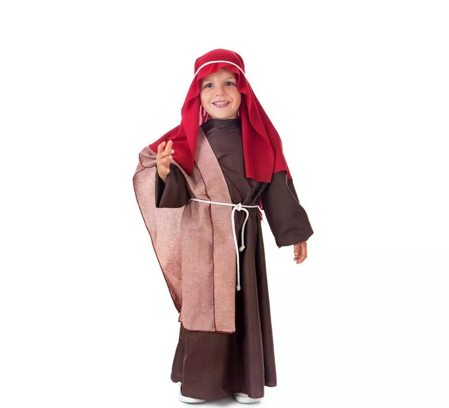 Translation missing: pt-PT.Disfraz de Hebreo manto burdeos para niños