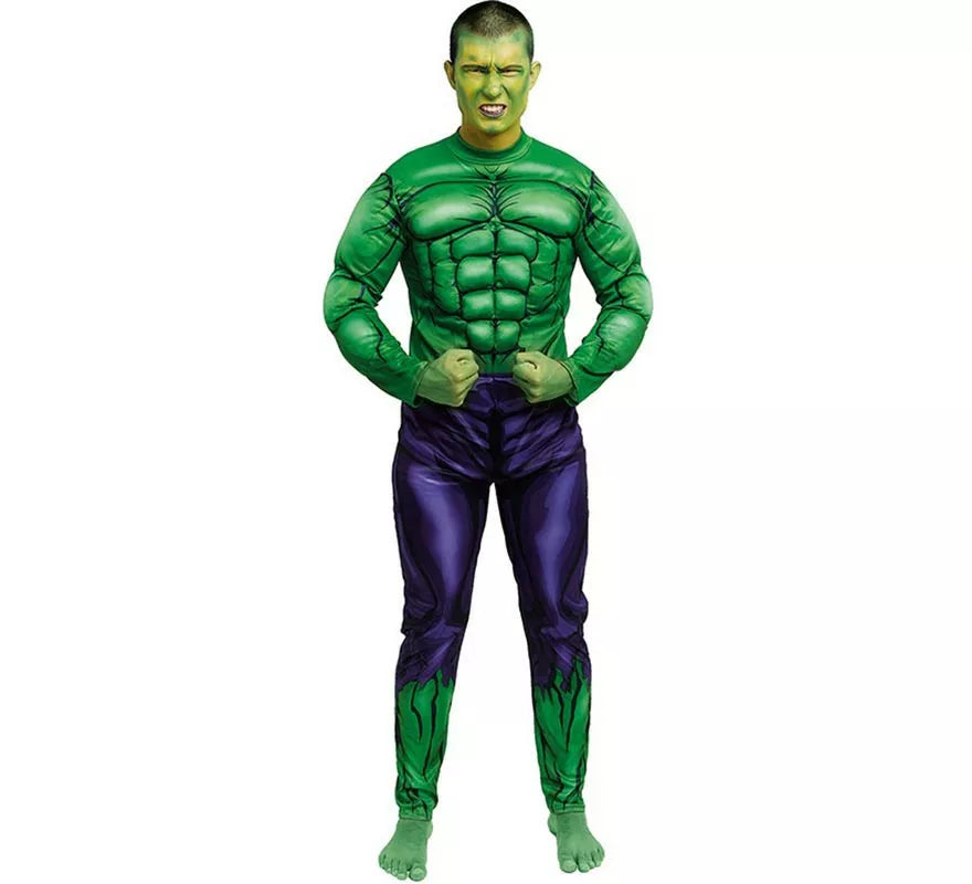 Translation missing: pt-PT.Disfraz de Héroe Gigante verde Musculoso para hombre