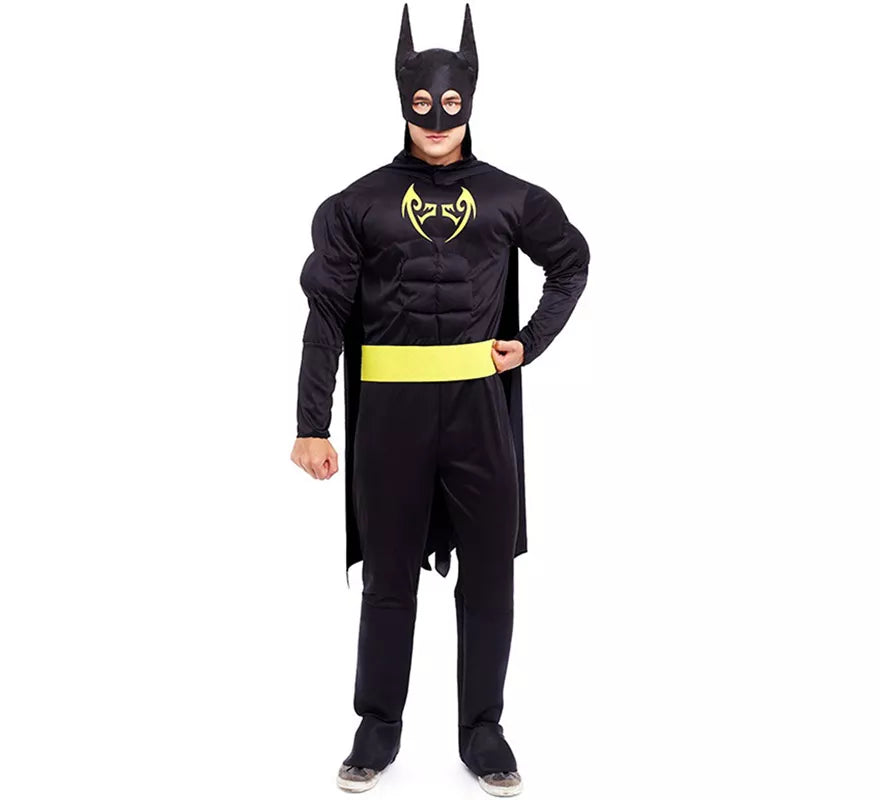 Translation missing: pt-PT.Disfraz de Héroe Murciélago negro para hombre