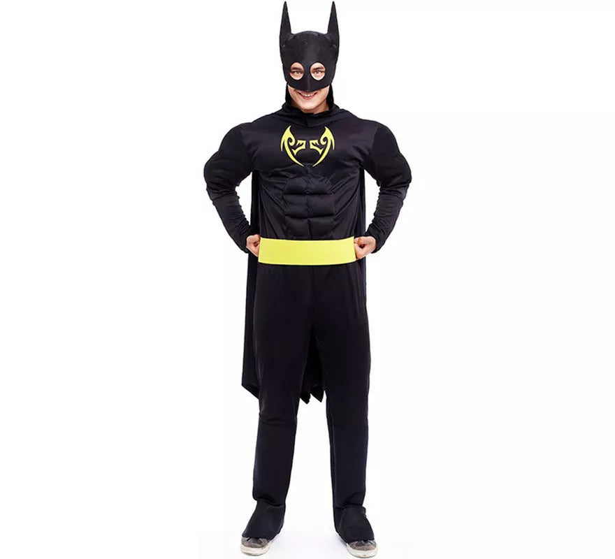 Translation missing: pt-PT.Disfraz de Héroe Murciélago negro para hombre