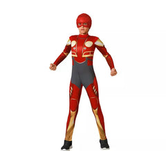 Fato de herói robô vermelho para menino