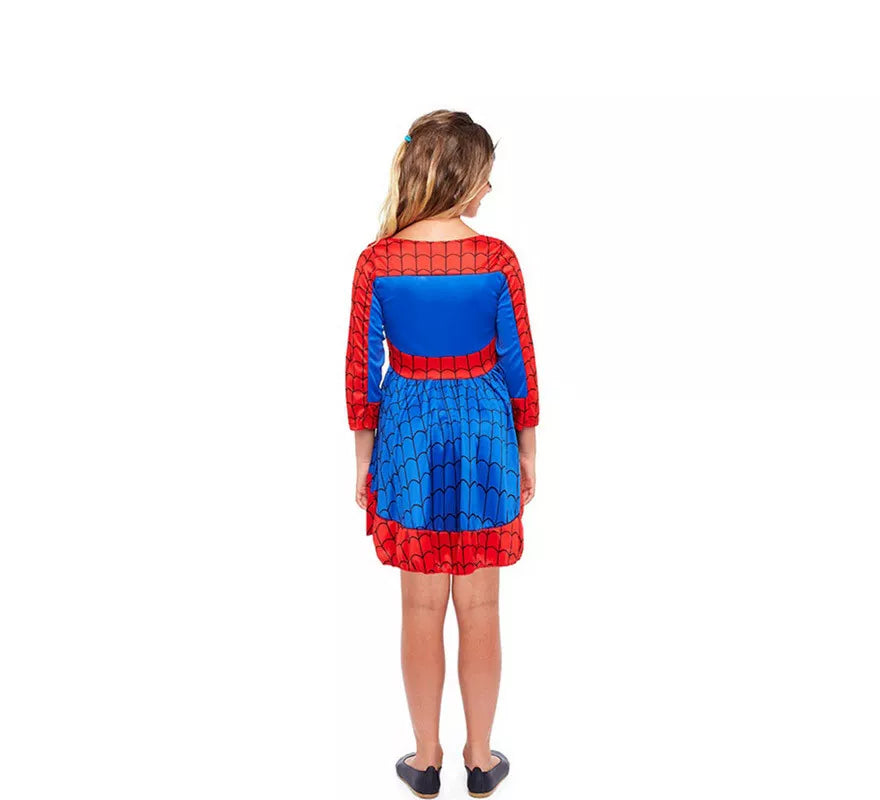 Translation missing: pt-PT.Disfraz de Heroína Arácnida Azul y Rojo para niña