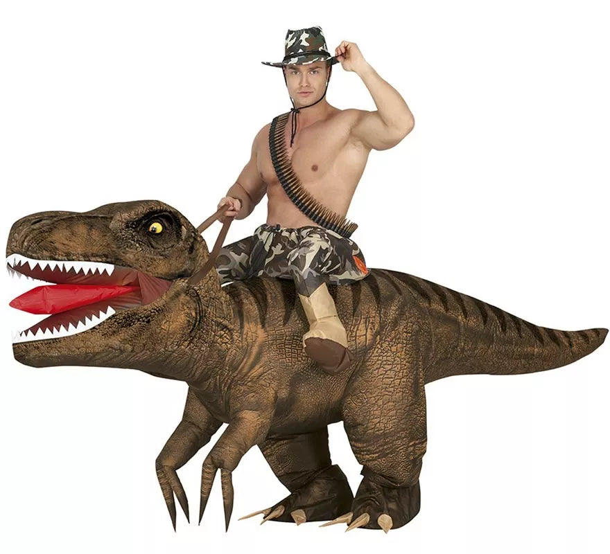 Translation missing: pt-PT.Disfraz de Hinchable Dinosaurio Montado para adultos