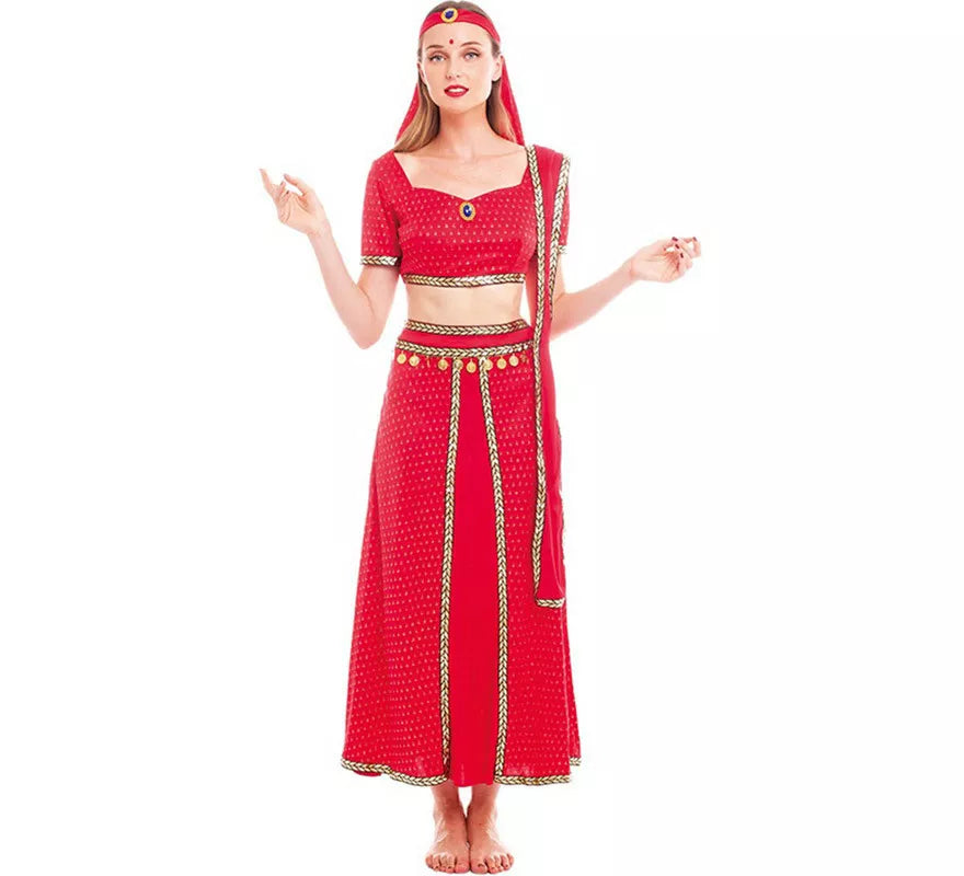 Translation missing: pt-PT.Disfraz de Hindú Bollywood Fucsia para mujer