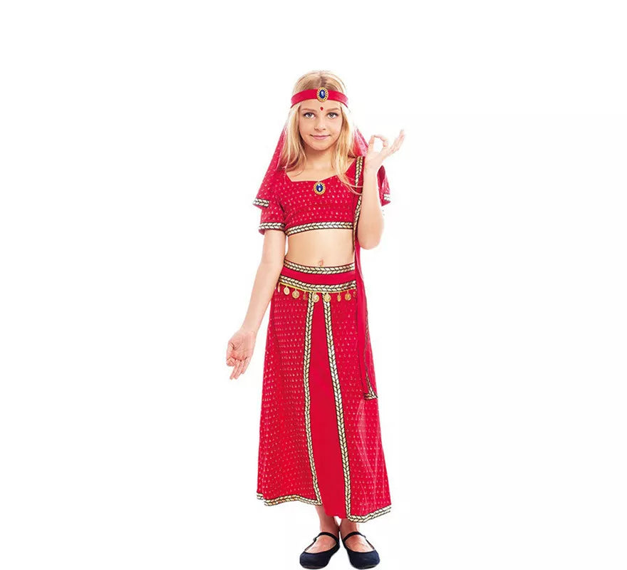 Disfraz de Hindú Bollywood Fucsia para niña