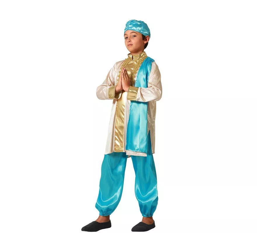 Translation missing: pt-PT.Disfraz de Hindú Exótico azul para niño