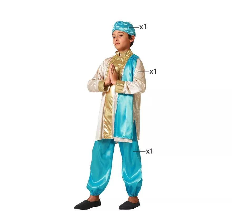 Translation missing: pt-PT.Disfraz de Hindú Exótico azul para niño