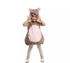 Fato de hipopótamo de pelúcia para menina
