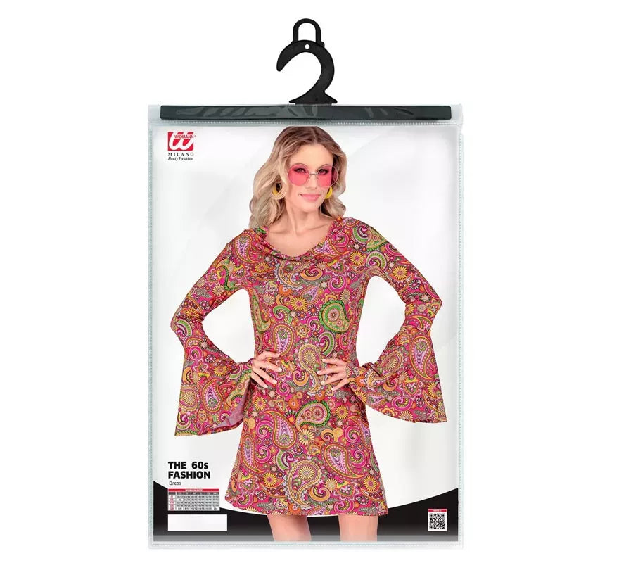 Translation missing: pt-PT.Disfraz de Hippie años 60 Fashion Paisley para mujer