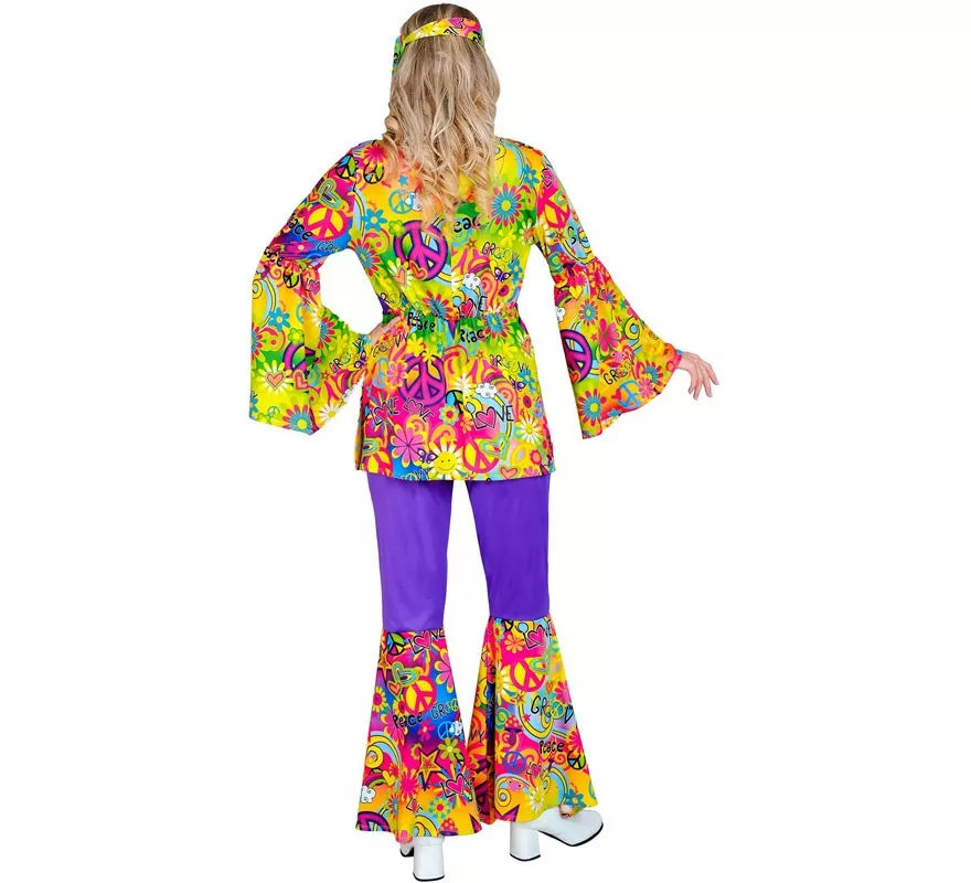Translation missing: pt-PT.Disfraz de Hippie años 60 Fashion Paz y Amor para mujer