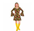 Disfraz de Hippie años 60 Floral oscuro para mujer