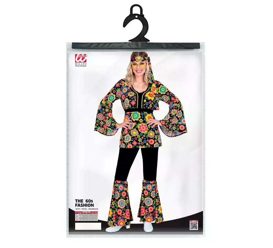 Translation missing: pt-PT.Disfraz de Hippie años 60 Flores y Mandalas para mujer