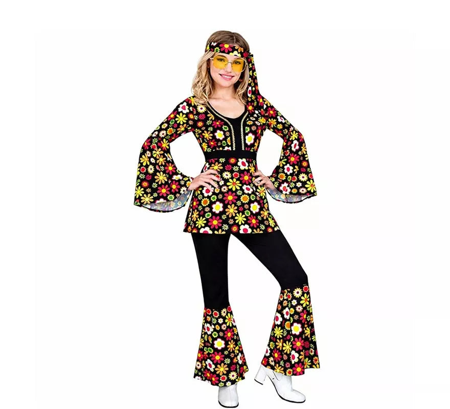 Translation missing: pt-PT.Disfraz de Hippie años 60 oscura para mujer