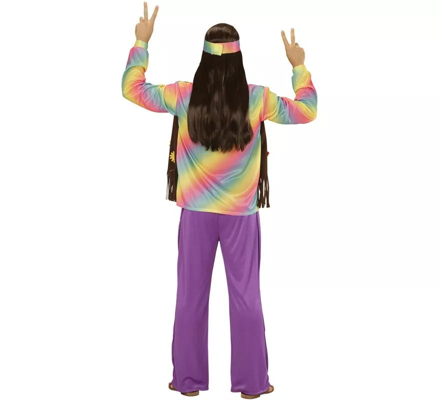 Translation missing: pt-PT.Disfraz de Hippie Arcoíris para hombre
