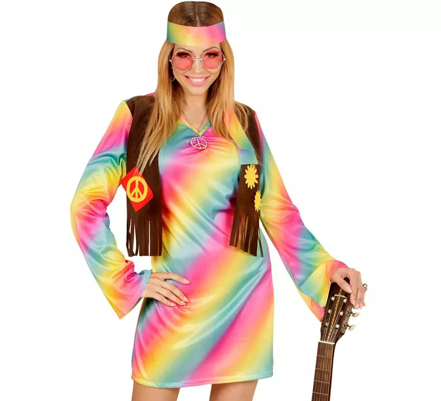 Translation missing: pt-PT.Disfraz de Hippie Arcoíris para mujer