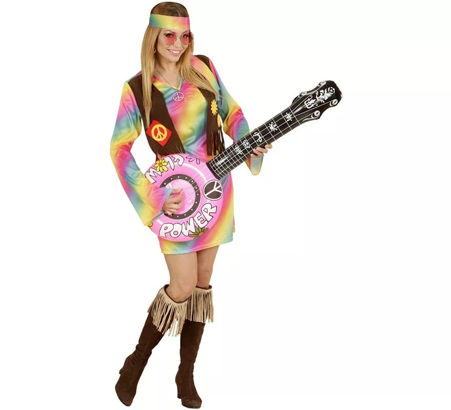 Translation missing: pt-PT.Disfraz de Hippie Arcoíris para mujer