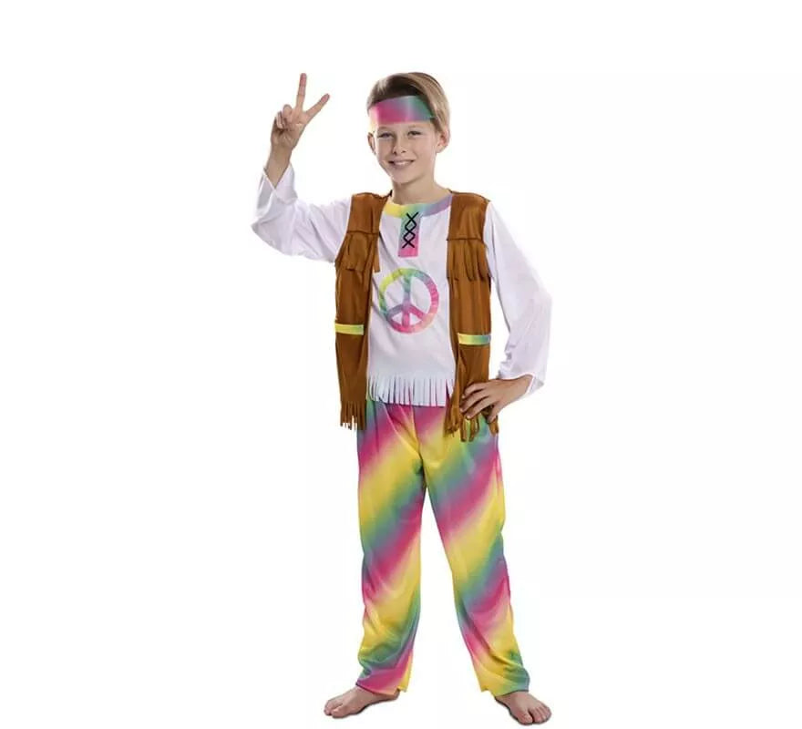 Translation missing: pt-PT.Disfraz de Hippie Arcoíris para niño