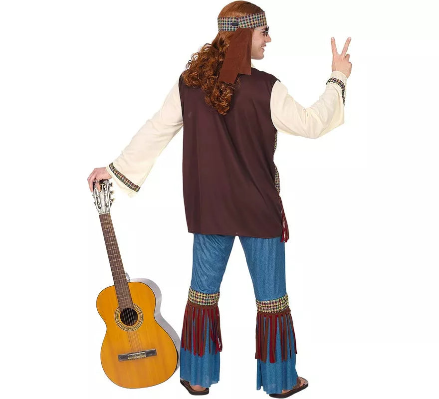 Translation missing: pt-PT.Disfraz de Hippie beige para hombre