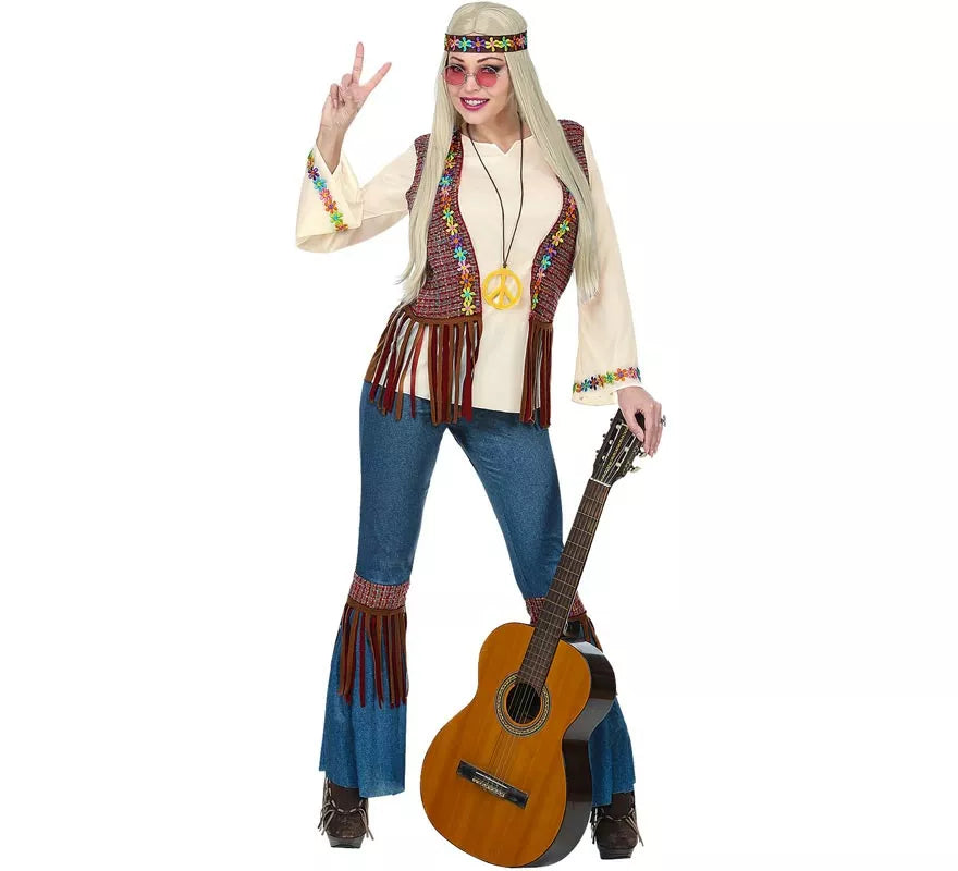 Translation missing: pt-PT.Disfraz de Hippie beige para mujer