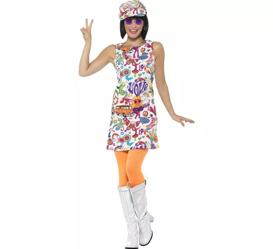 Translation missing: pt-PT.Disfraz de Hippie Buena Onda Años 60 para mujer