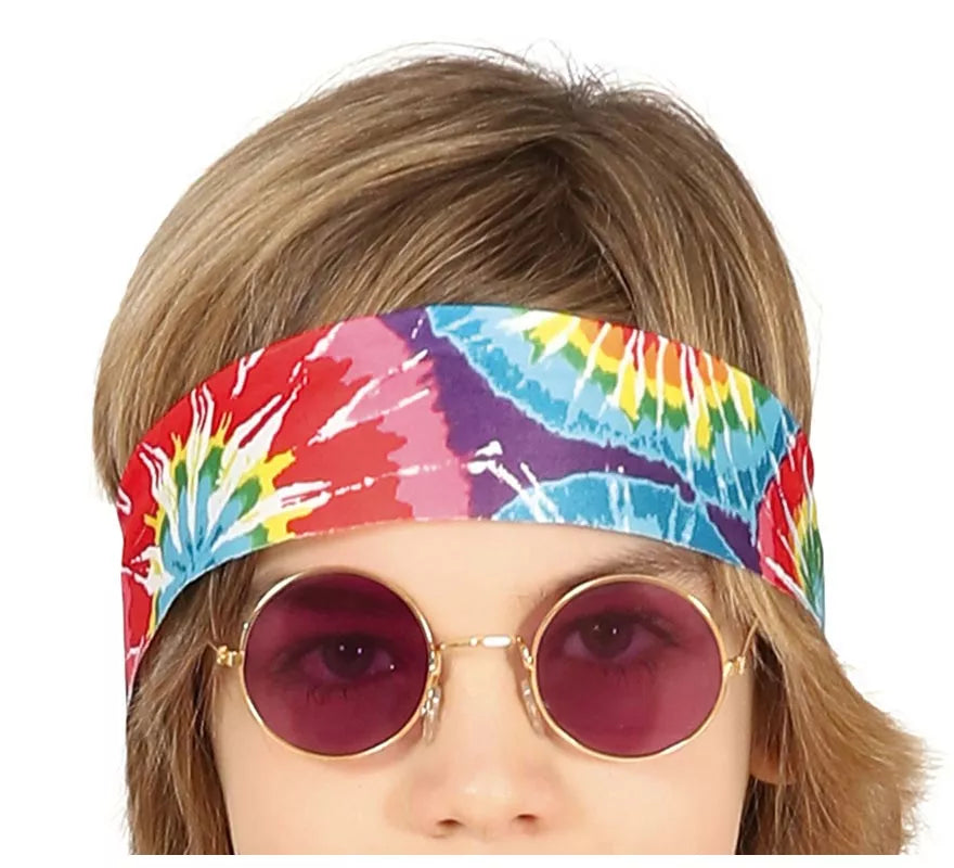 Translation missing: pt-PT.Disfraz de Hippie con chaleco marrón para niño