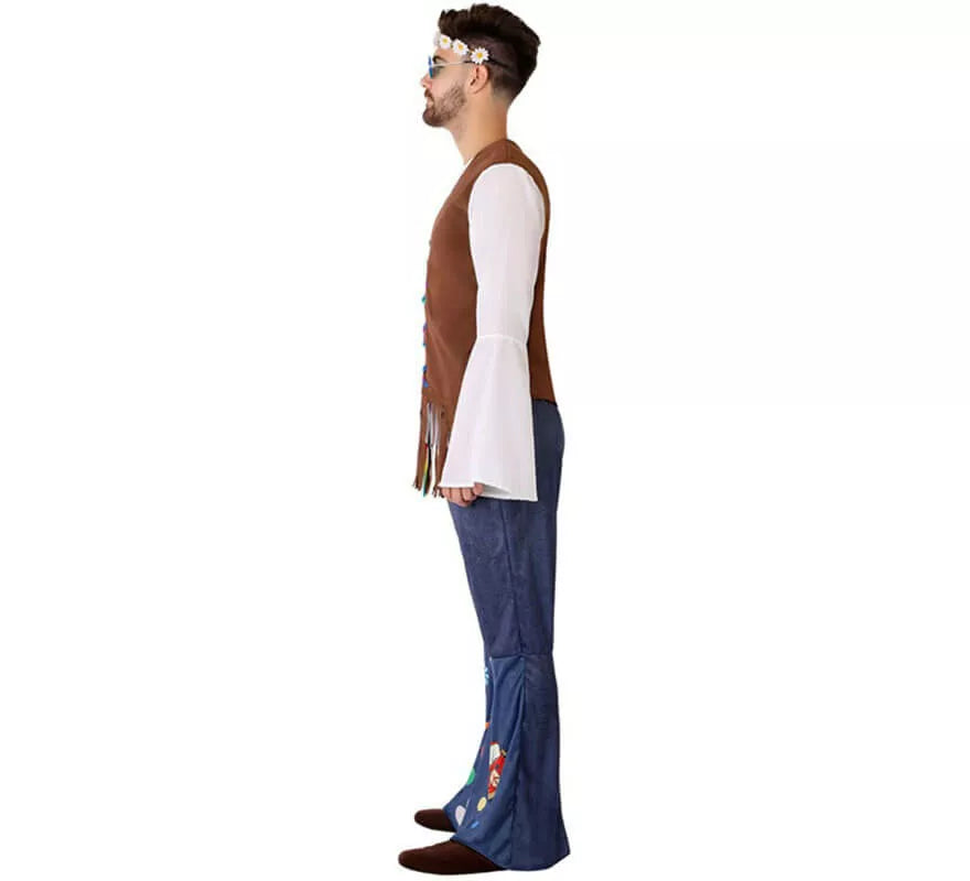 Translation missing: pt-PT.Disfraz de Hippie con Chaleco para hombre