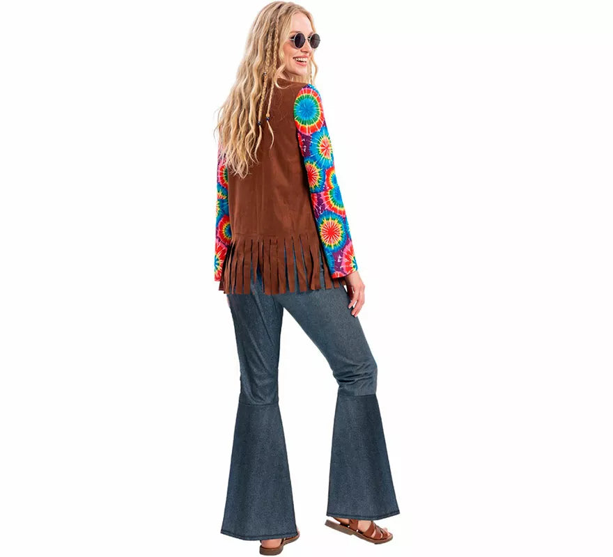 Translation missing: pt-PT.Disfraz de Hippie con Chaleco para mujer