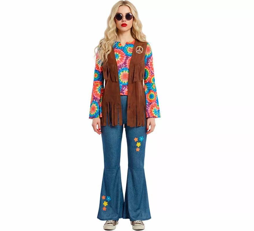 Translation missing: pt-PT.Disfraz de Hippie con Chaleco para mujer