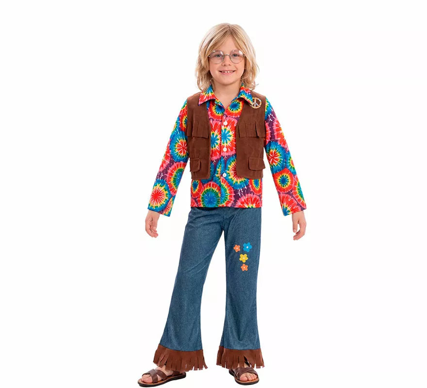 Translation missing: pt-PT.Disfraz de Hippie con Chaleco para niño