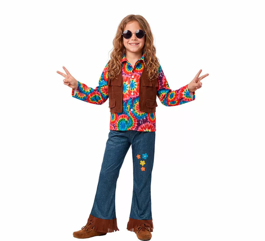 Translation missing: pt-PT.Disfraz de Hippie con Chaleco para niño