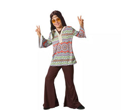 Fato hippie com estampa para menino
