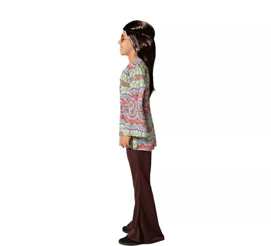 Translation missing: pt-PT.Disfraz de Hippie con Estampado para niño