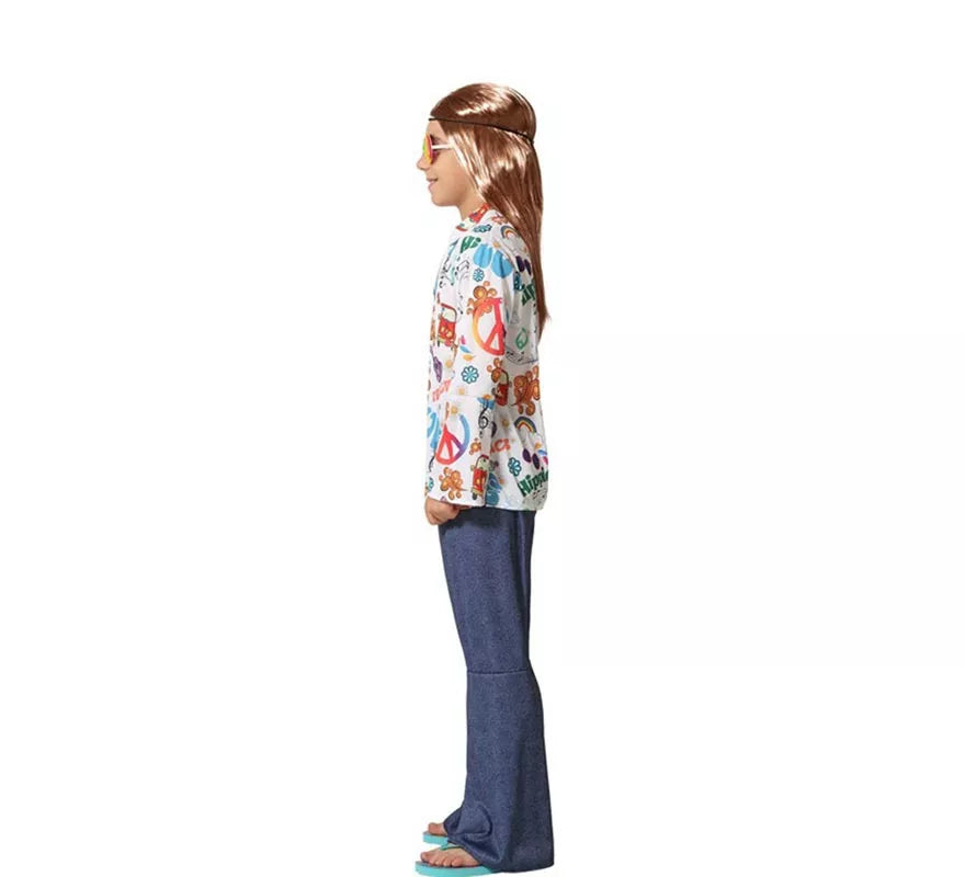 Disfraz de Hippie con Estampado para niño
