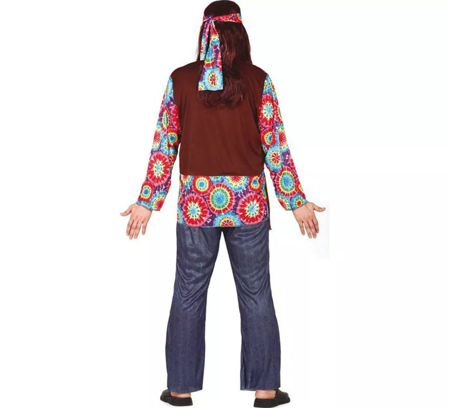 Translation missing: pt-PT.Disfraz de Hippie con Flores para hombre