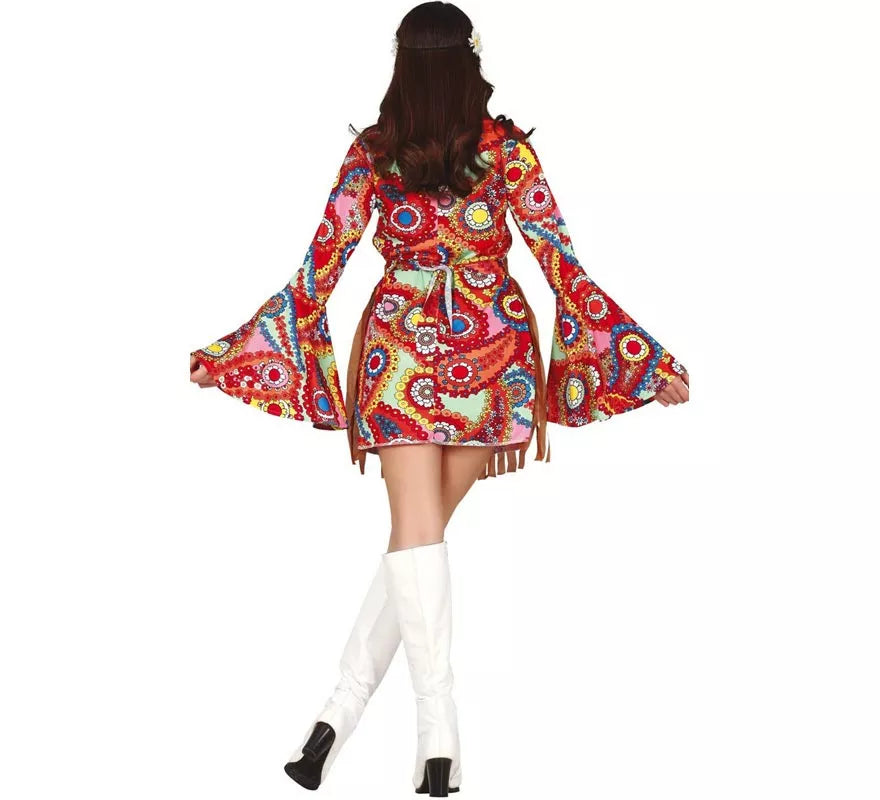 Translation missing: pt-PT.Disfraz de Hippie con vestido corto para mujer